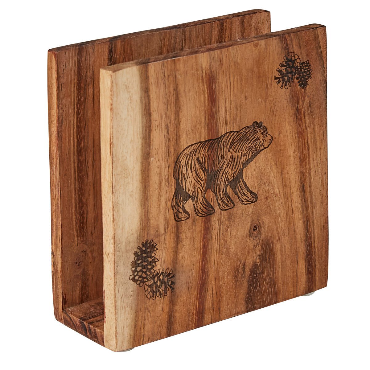 Rustic Cabin Wood Napkin Holder - Thumbnail 3