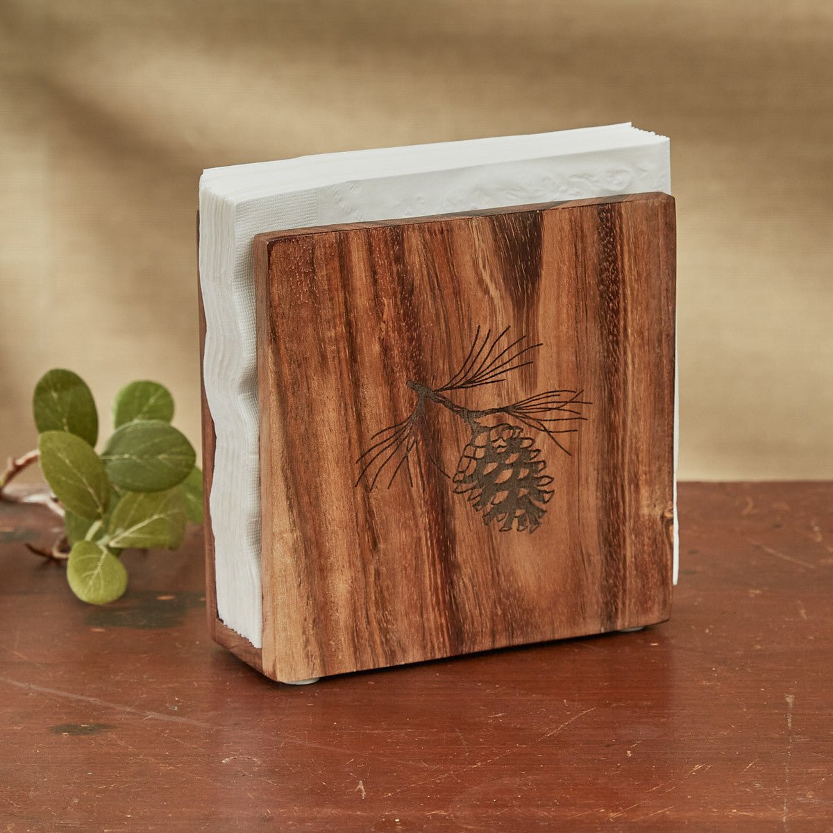 Rustic Cabin Wood Napkin Holder
