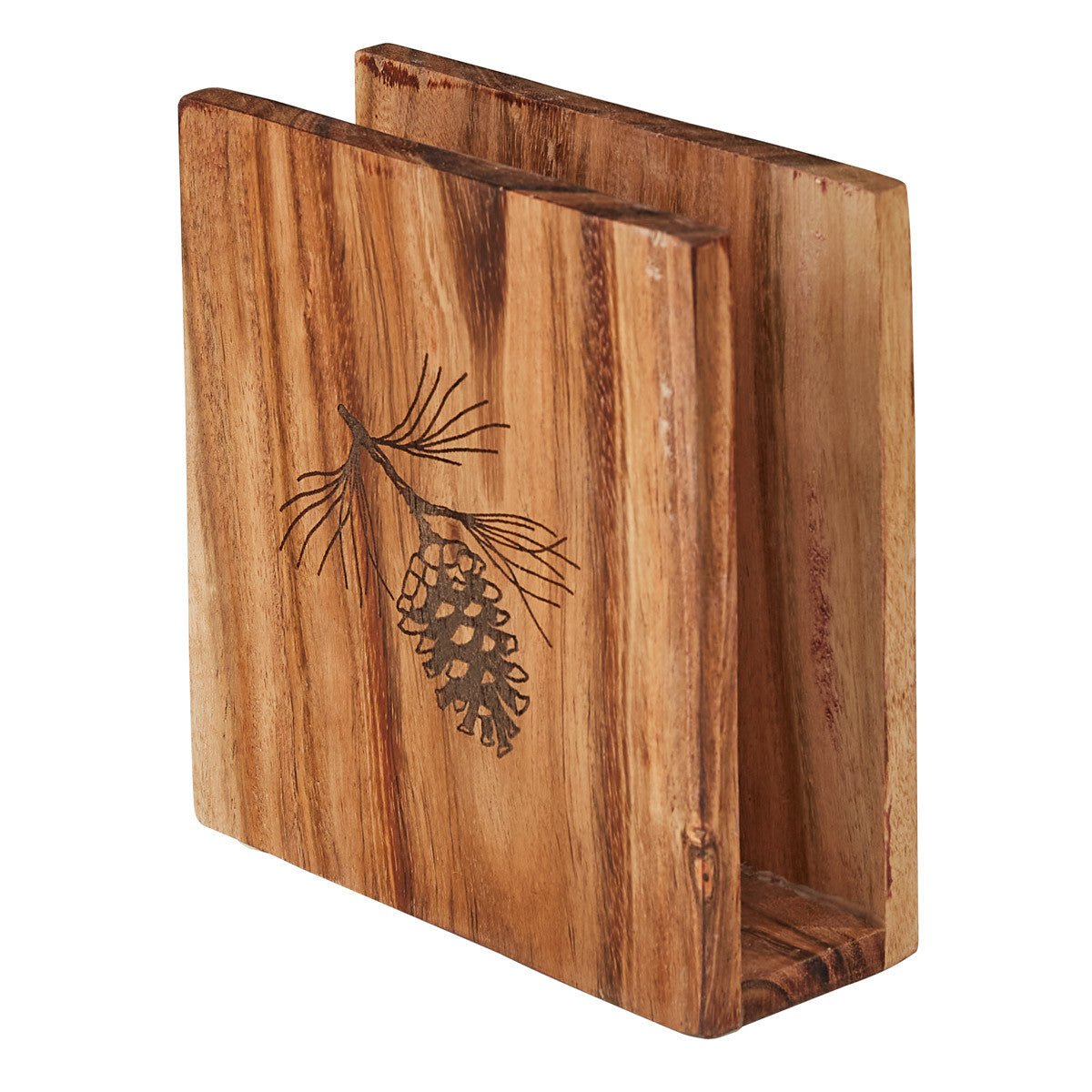 Rustic Cabin Wood Napkin Holder - Thumbnail 2