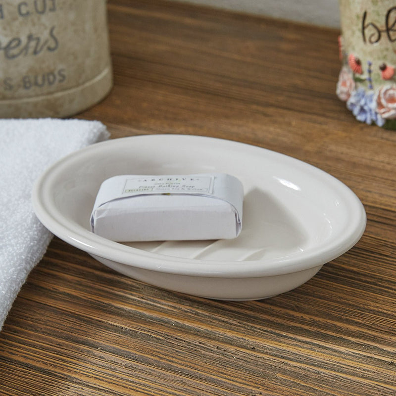 Ironstone Oval Soap Dish - Ozark Cabin Décor, LLC