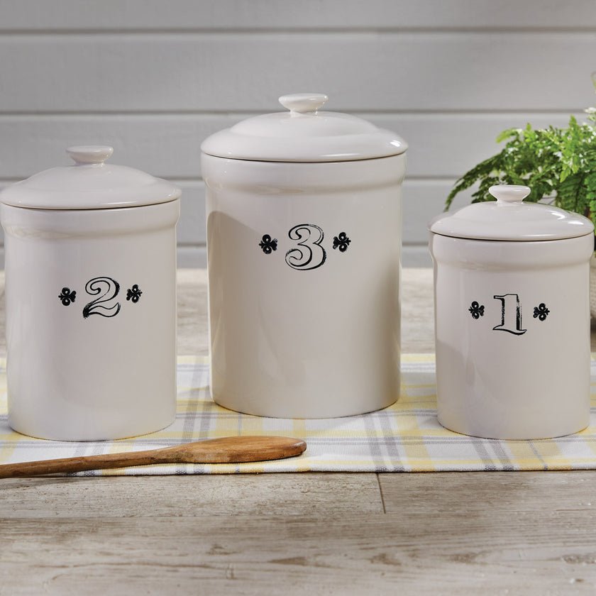 Rustic shop canister set