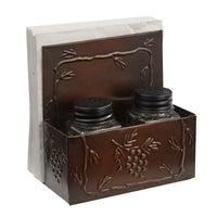 Valley Pine Napkin Holder With Salt & Pepper Caddy - Ozark Cabin Décor, LLC