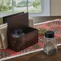 Valley Pine Napkin Holder With Salt & Pepper Caddy - Ozark Cabin Décor, LLC