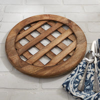 Wood Lattice Charger Plate - Ozark Cabin Décor, LLC