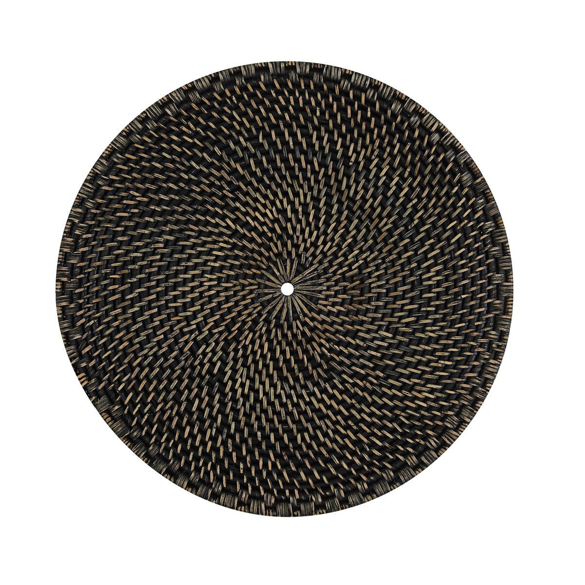 Rattan Charger Plate Set - Black - Ozark Cabin Décor, LLC