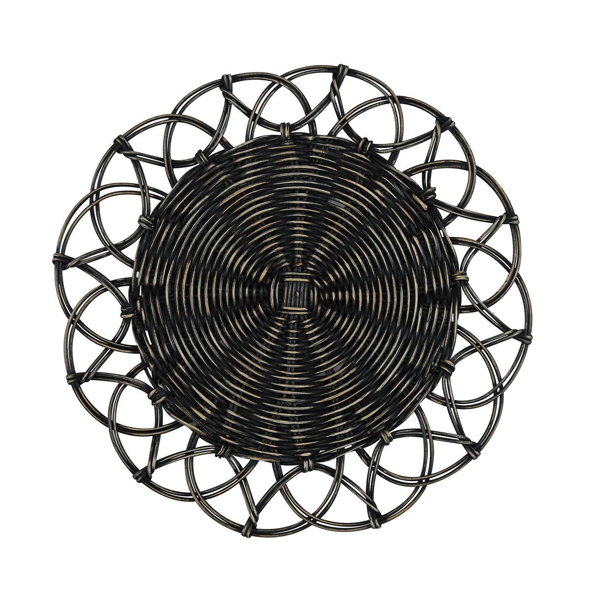 Mya Charger Plate Set - Black - Ozark Cabin Décor, LLC