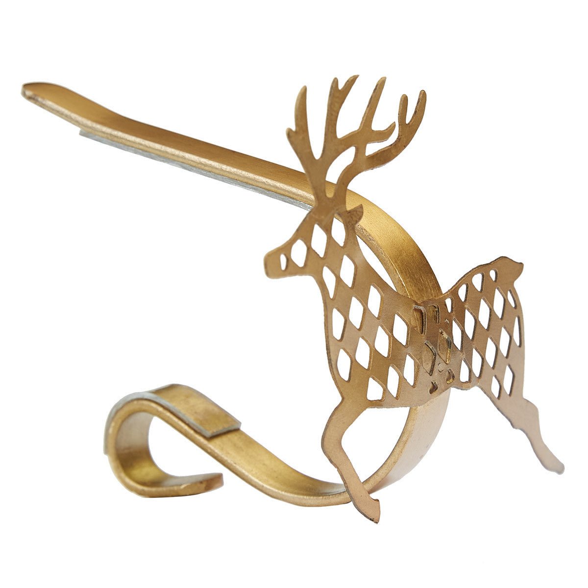 Jumping Deer Stocking Hanger Set