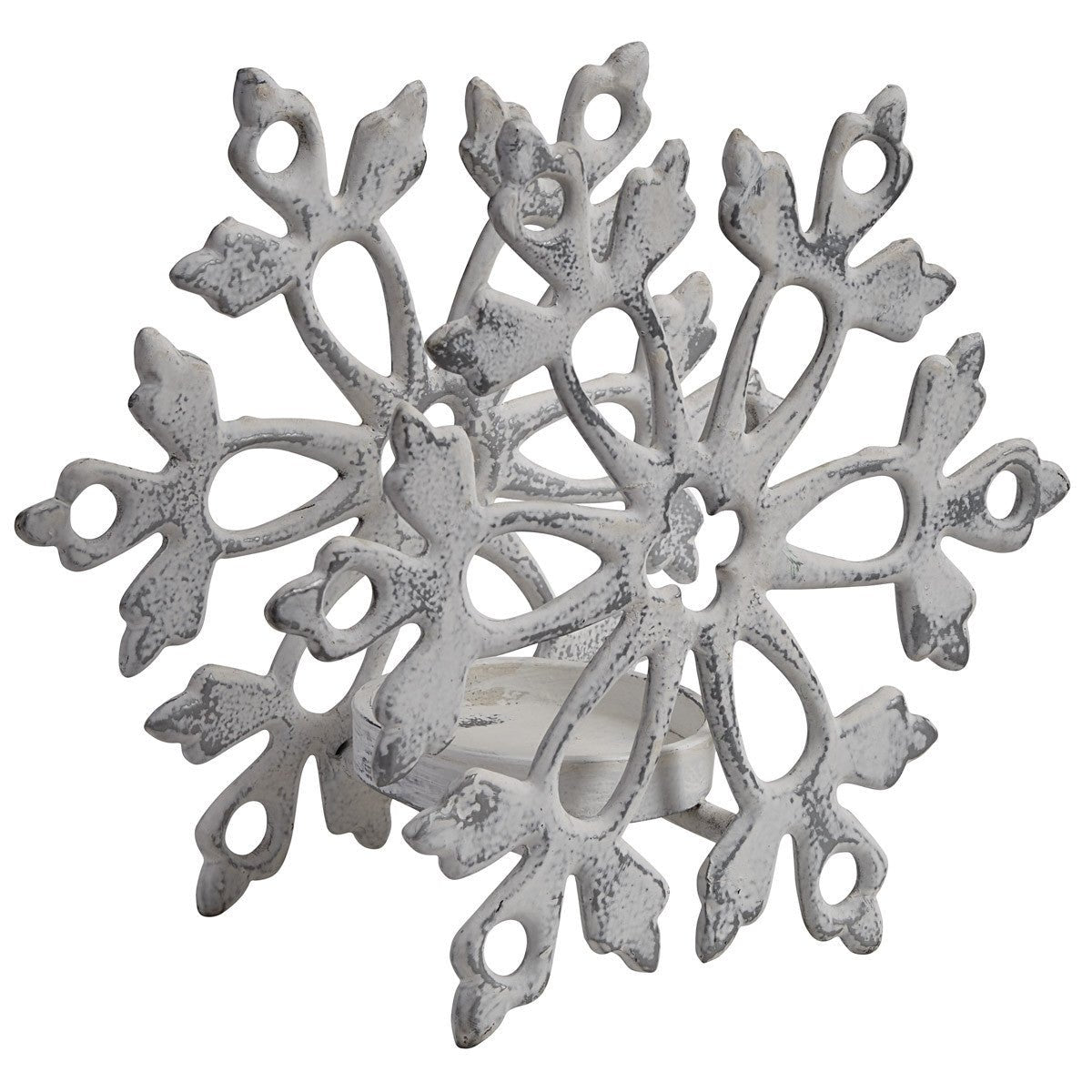 Snowflake Pillar Candle Holder - Ozark Cabin Décor, LLC