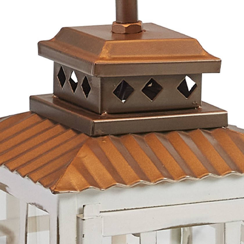 White Lantern Lamp w/Night Light - Thumbnail 2