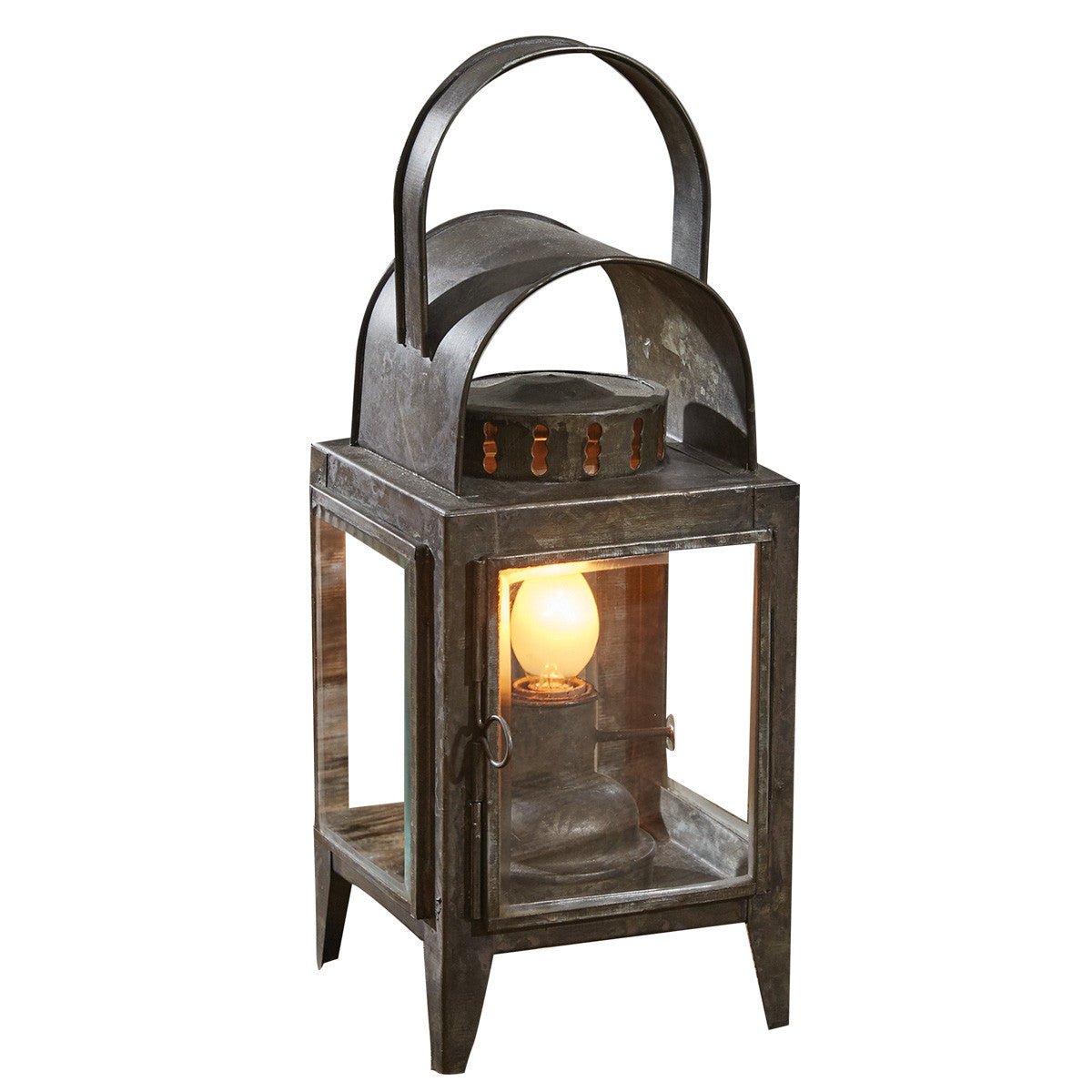 Oil Lantern Bevel Glass Lamp - Ozark Cabin Décor, LLC