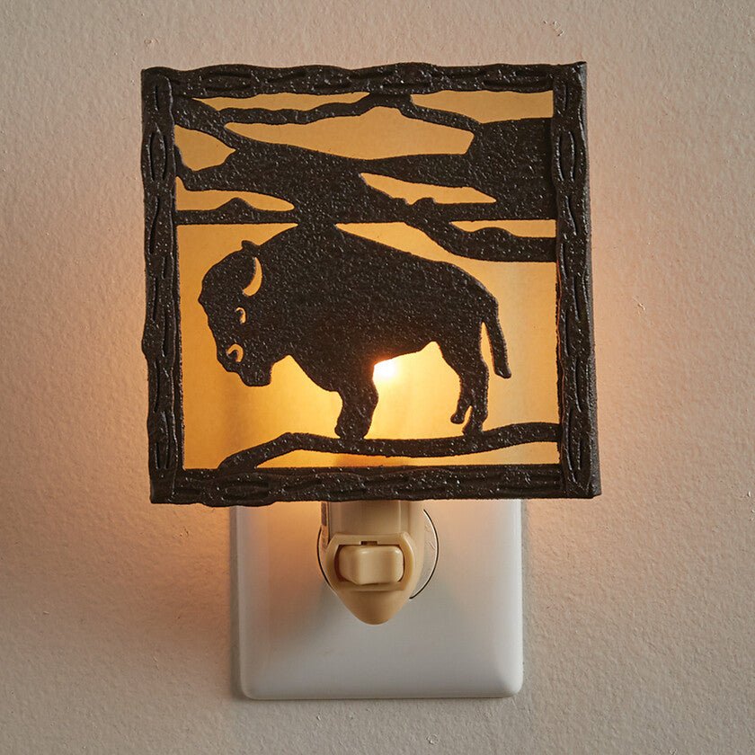 Bison Night Light - Ozark Cabin Décor, LLC