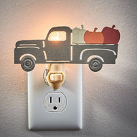 Truck With Pumpkins Night Light - Ozark Cabin Décor, LLC