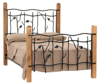 Sassafras Hand Forged Full Iron Bed - Ozark Cabin Décor, LLC