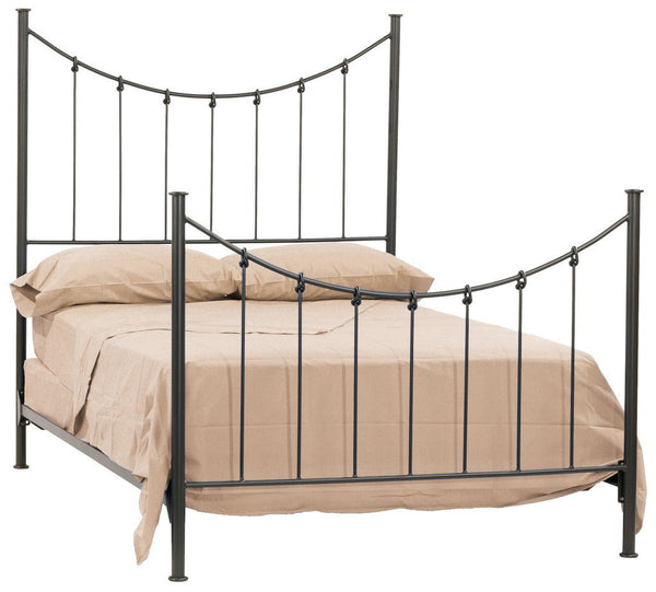 Rose Bud Knot Hand-Forged Iron Bed - California King - Ozark Cabin Décor, LLC