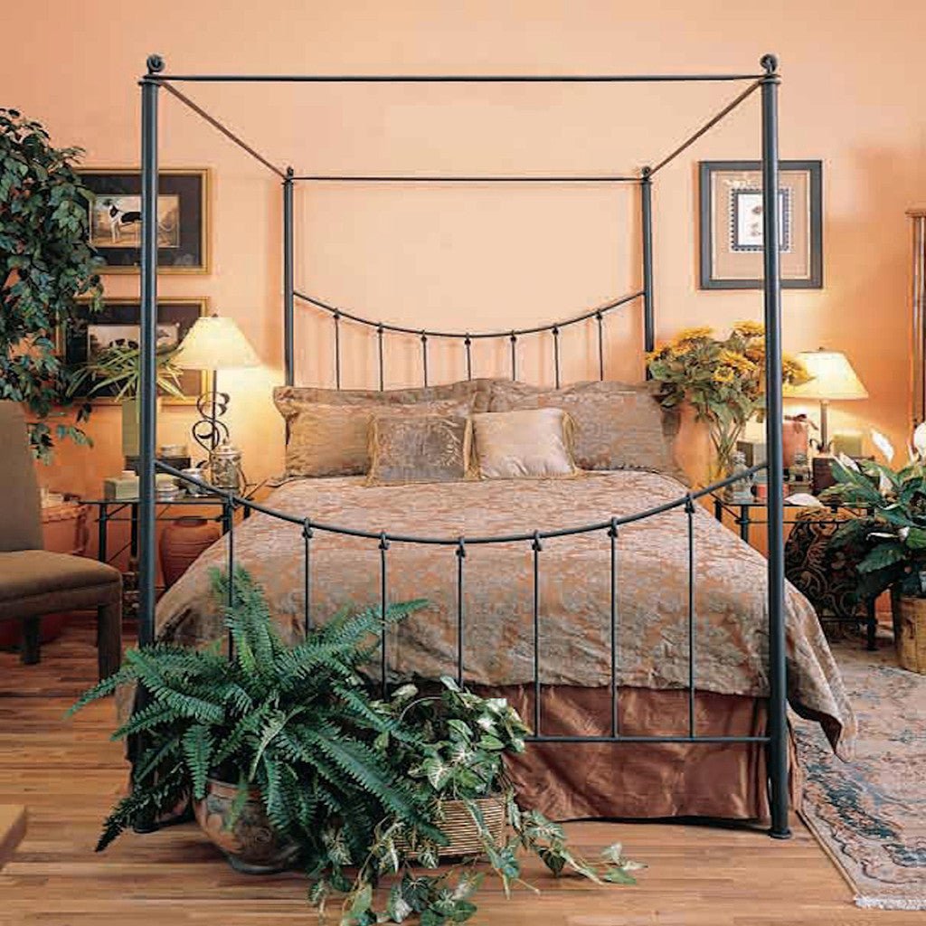 Knot Canopy Hand-Forged Iron Bed - Full - Ozark Cabin Décor, LLC