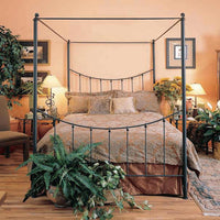 Knot Canopy Hand-Forged Iron Bed - California King - Ozark Cabin Décor, LLC