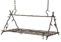 Sassafras Iron Triangle Pot Rack With 6 Canterbury Hooks - Ozark Cabin Décor, LLC