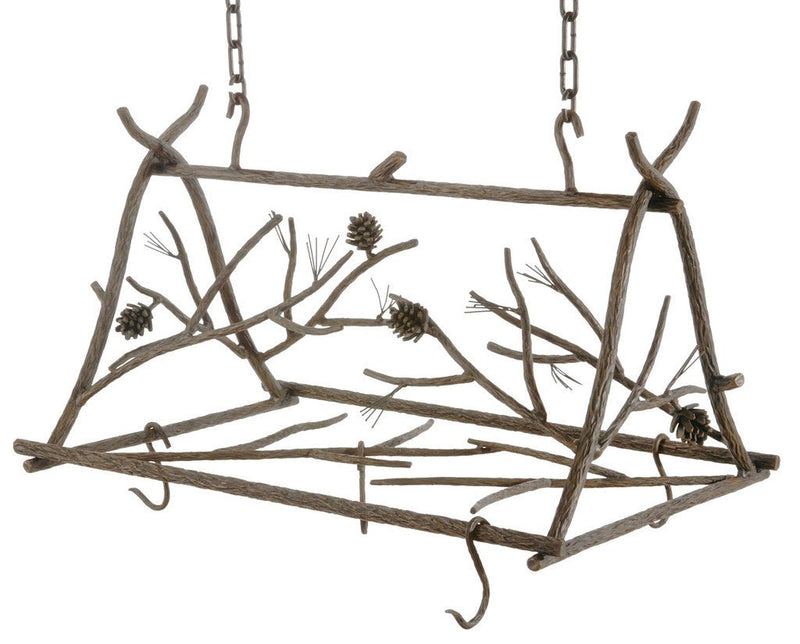 Pine Iron Triangle Pot Rack - Small - Ozark Cabin Décor, LLC