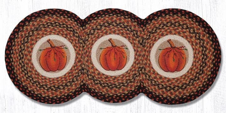 Harvest Pumpkin Tri-Circle Runner - Ozark Cabin Décor, LLC
