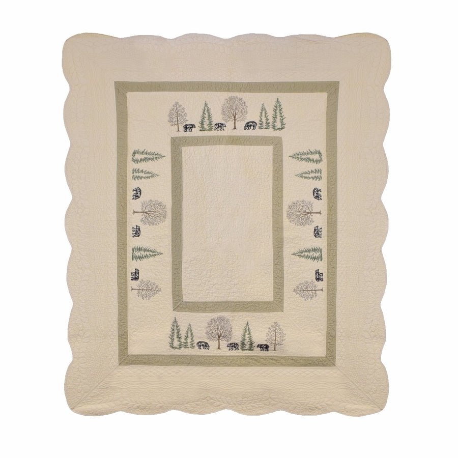 DS-95308 Bear Creek Quilted Throw - Ozark Cabin Décor, LLC