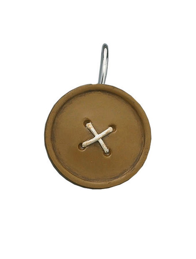 Button Shower Curtain Hooks - Mustard - Ozark Cabin Décor, LLC