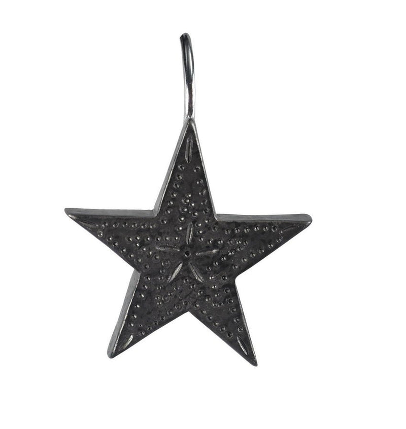 Tin Star Shower Curtain Hooks - Ozark Cabin Décor, LLC