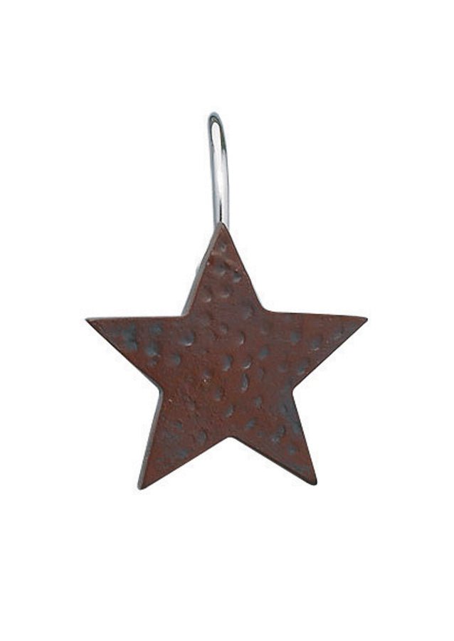 Red Star Shower Curtain Hooks - Ozark Cabin Décor, LLC