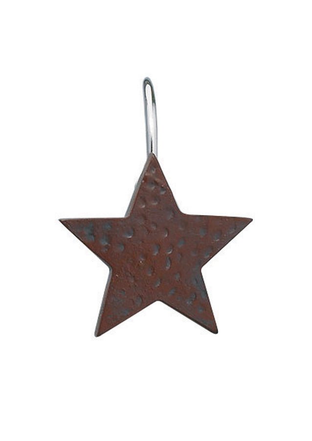 Red Star Shower Curtain Hooks - Ozark Cabin Décor, LLC