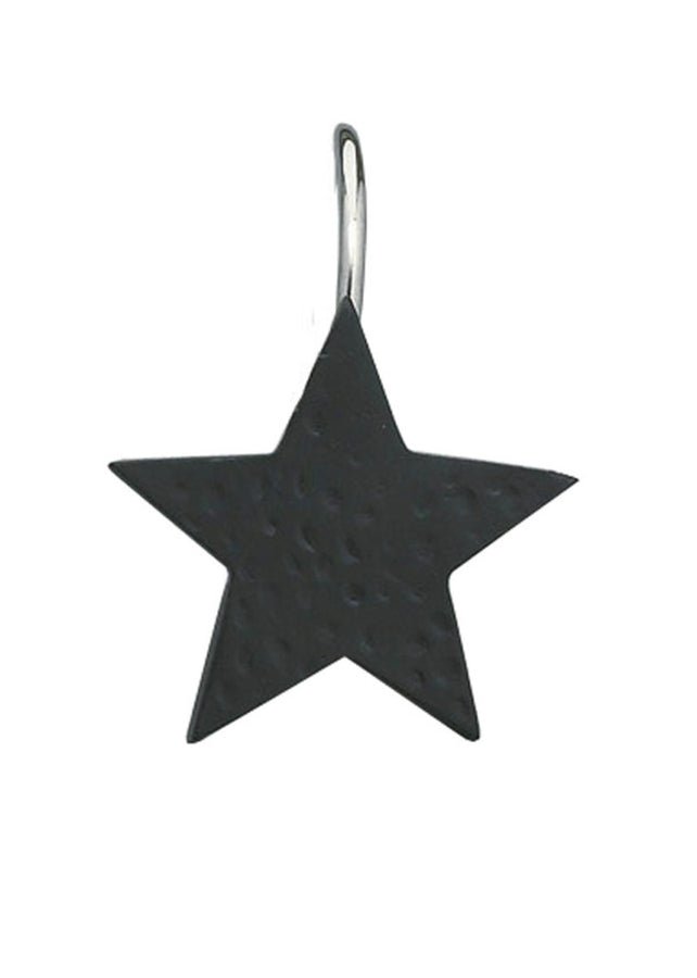 Black Star Shower Curtain Hooks - Ozark Cabin Décor, LLC