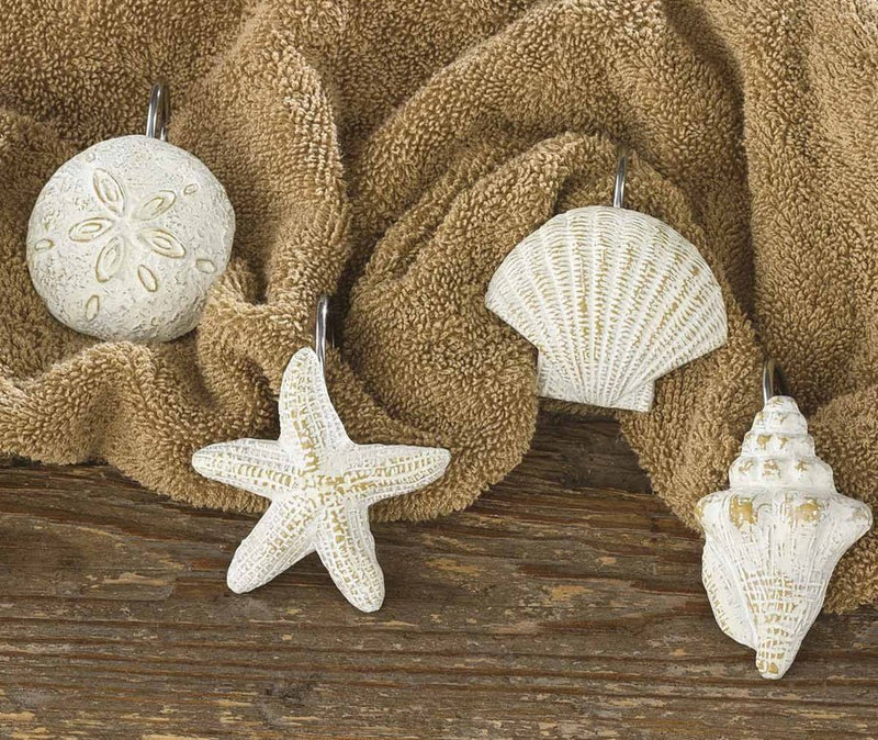 Sea Shell Shower Curtain Hooks - Ozark Cabin Décor, LLC