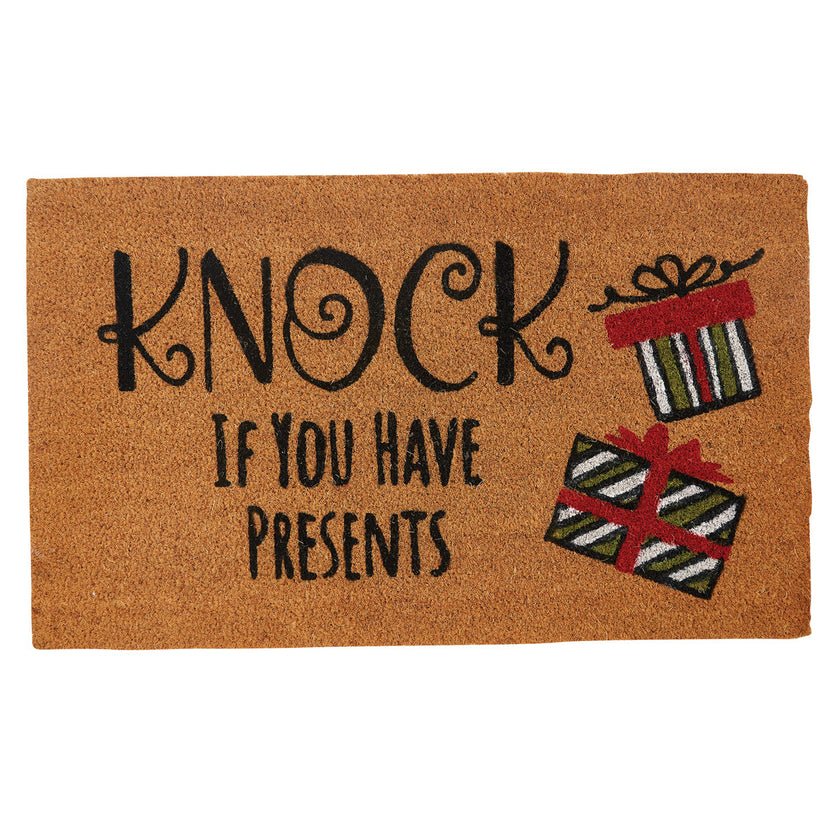 Knock If You Have Presents Coir Doormat - Thumbnail 2