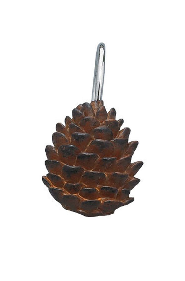 Pinecone Shower Curtain Hooks - Ozark Cabin Décor, LLC