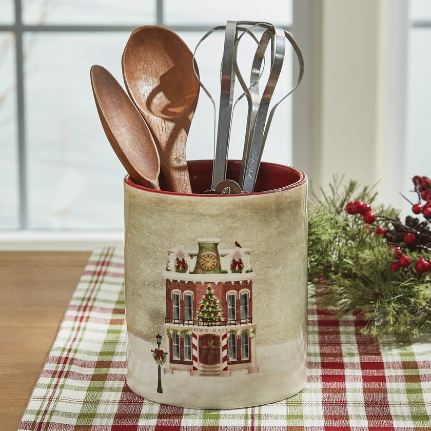 Vintage Town Square Utensil Crock - Thumbnail 2