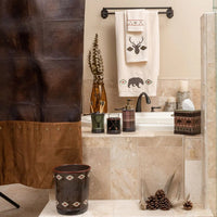Aztec Bear 3-PC Bath Towel Set - Cream - Ozark Cabin Décor, LLC