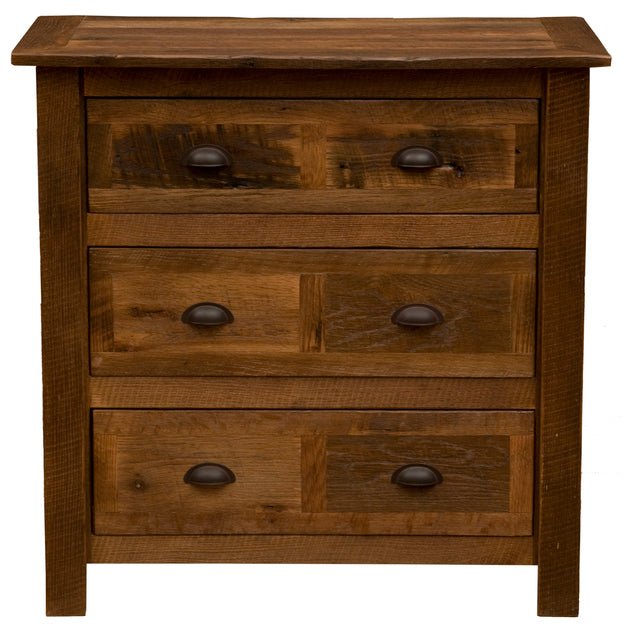 B12010-B Fireside Lodge Barnwood Three Drawer Chest - Ozark Cabin Décor, LLC