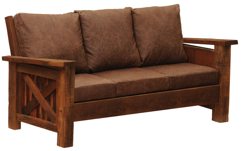 Barnwood Framed Sofa w/Standard Fabric - Ozark Cabin Décor, LLC