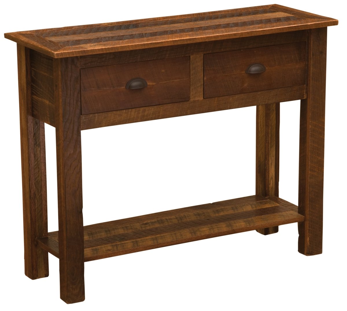 Fireside Lodge Barnwood Two Drawer Sofa Table