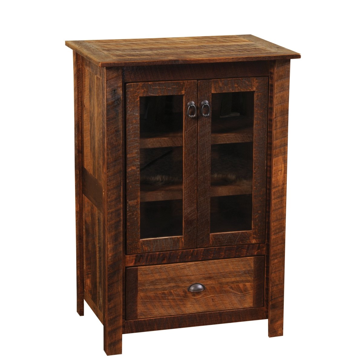 Barnwood Media Cabinet with Legs