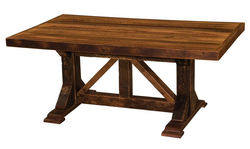 B15127-AT Barnwood Homestead Dining Table w/Artisan Top - Ozark Cabin Décor, LLC