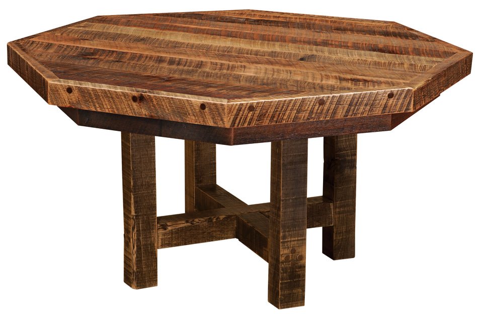 Fireside Lodge Barnwood 6-Sided Poker Table - Thumbnail 3