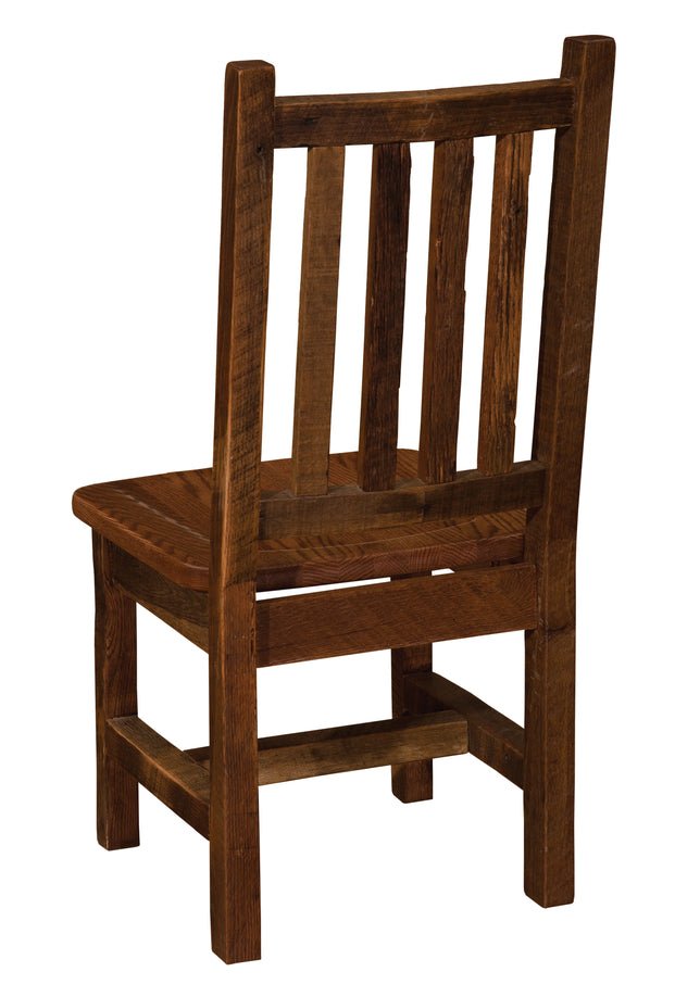 Fireside Lodge Barnwood Artisan Side Chair with Antique Oak Seat - Thumbnail 2
