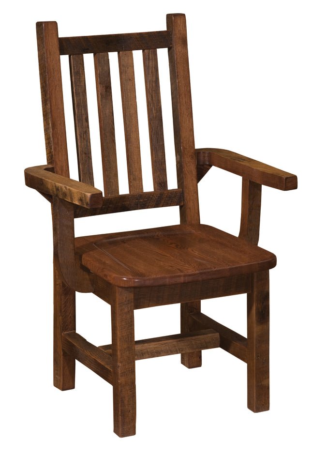 B16121-AO Barnwood Prairie Arm Chair - Ozark Cabin Décor, LLC