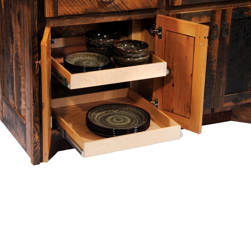 Barnwood Kitchen Island with Laminate Top - 60-inch - Thumbnail 3