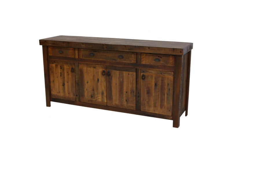 B16183-B-AT Barnwood Buffet w/Artisan Top - 75-inch - Ozark Cabin Décor, LLC