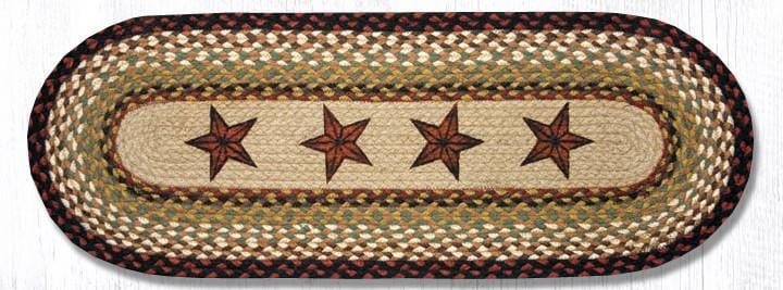 Rustic Barn Stars Oval Runner - Ozark Cabin Décor, LLC