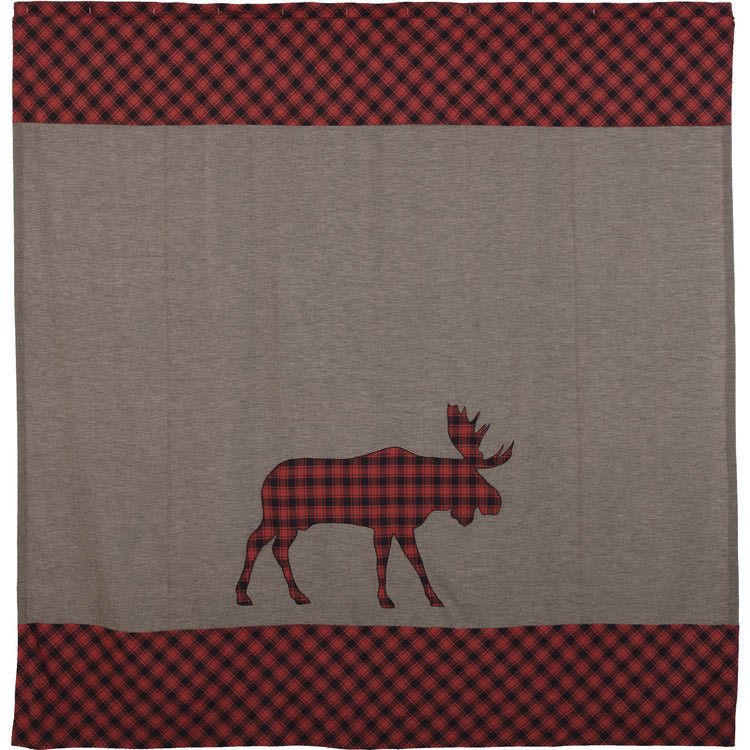 Cumberland Moose Applique Shower Curtain - Ozark Cabin Décor, LLC
