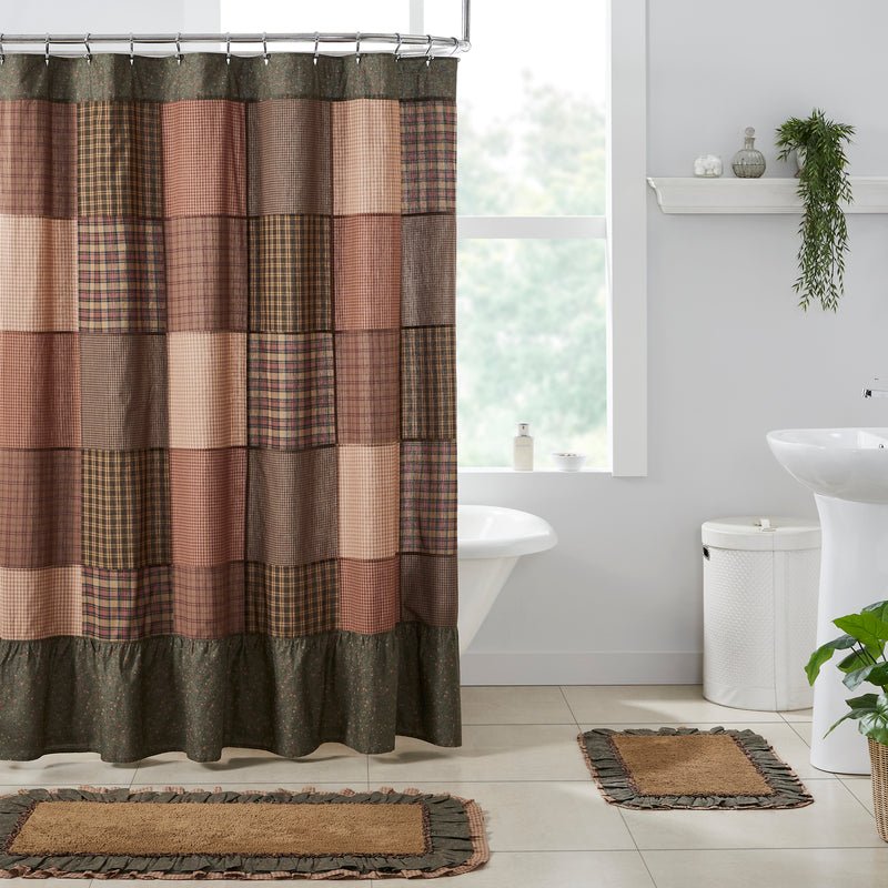 Crosswoods Patchwork Shower Curtain - Ozark Cabin Décor, LLC