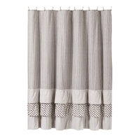 Rustic Florette Ruffled Shower Curtain - Ozark Cabin Décor, LLC