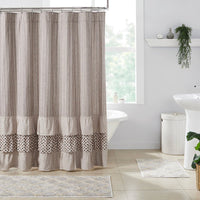 Rustic Florette Ruffled Shower Curtain - Ozark Cabin Décor, LLC