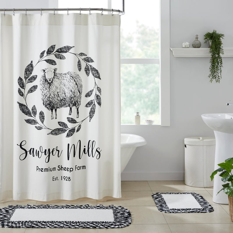 Sawyer Mill Black Sheep Shower Curtain - Ozark Cabin Décor, LLC